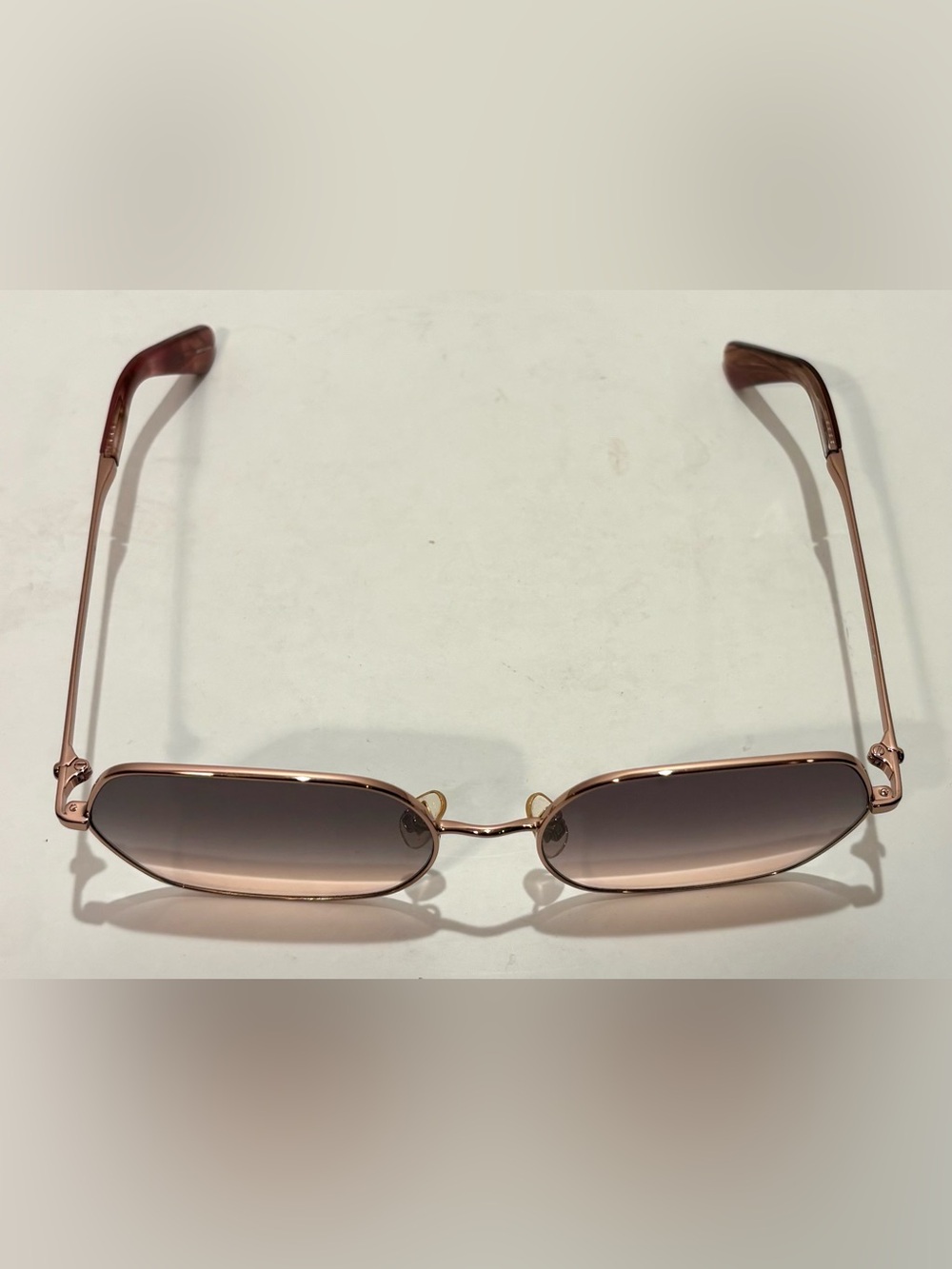 Kate Spade ♠️ New York HELLO SUNSHINE Geometric Gold & Brown Gradient Sunglasses - Picture 5 of 11